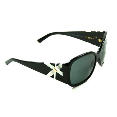 versace sunglasses black with white bow